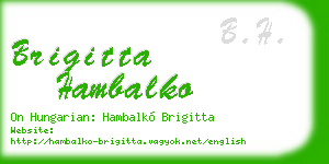 brigitta hambalko business card