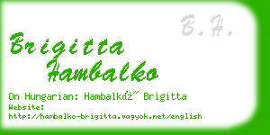 brigitta hambalko business card